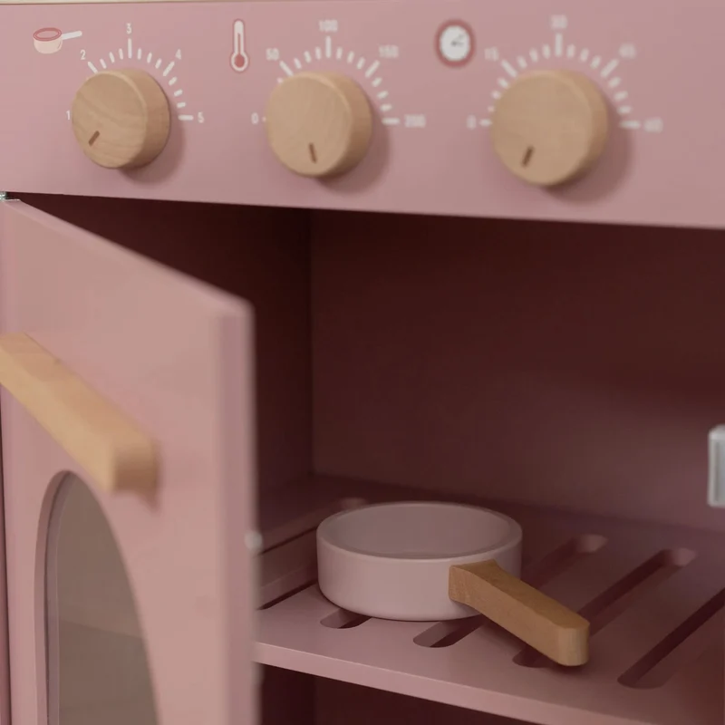 Houten speelkeuken - Roze