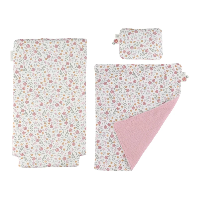 Houten poppenwagen - Roze