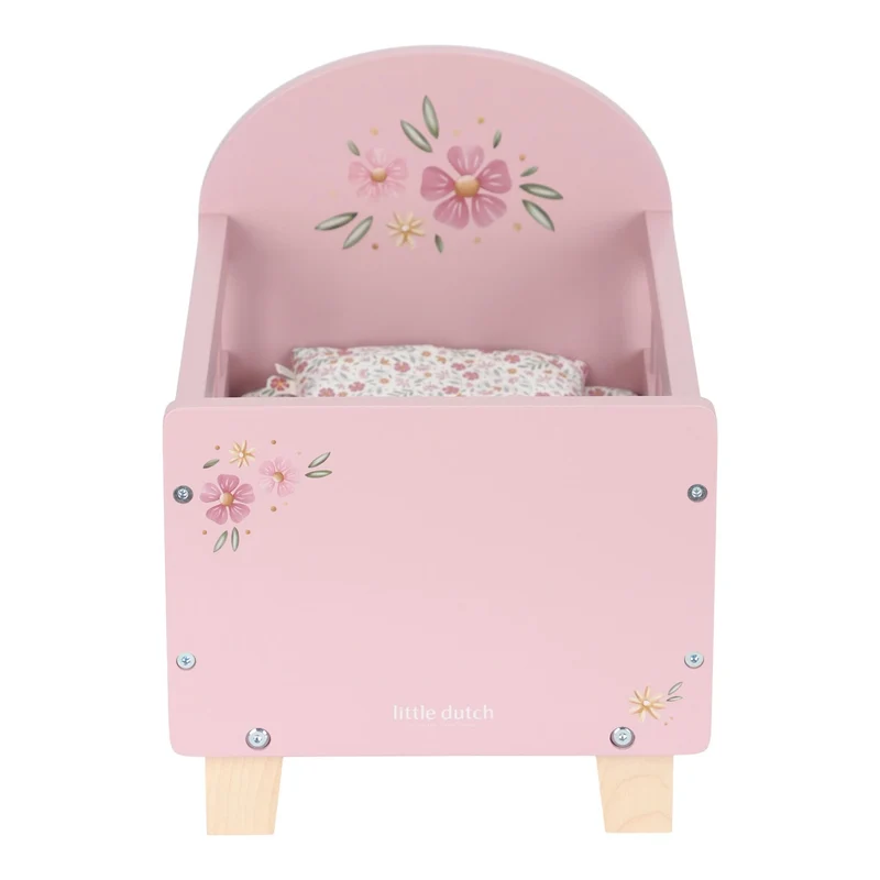 Houten poppenbedje - Roze - Essentials