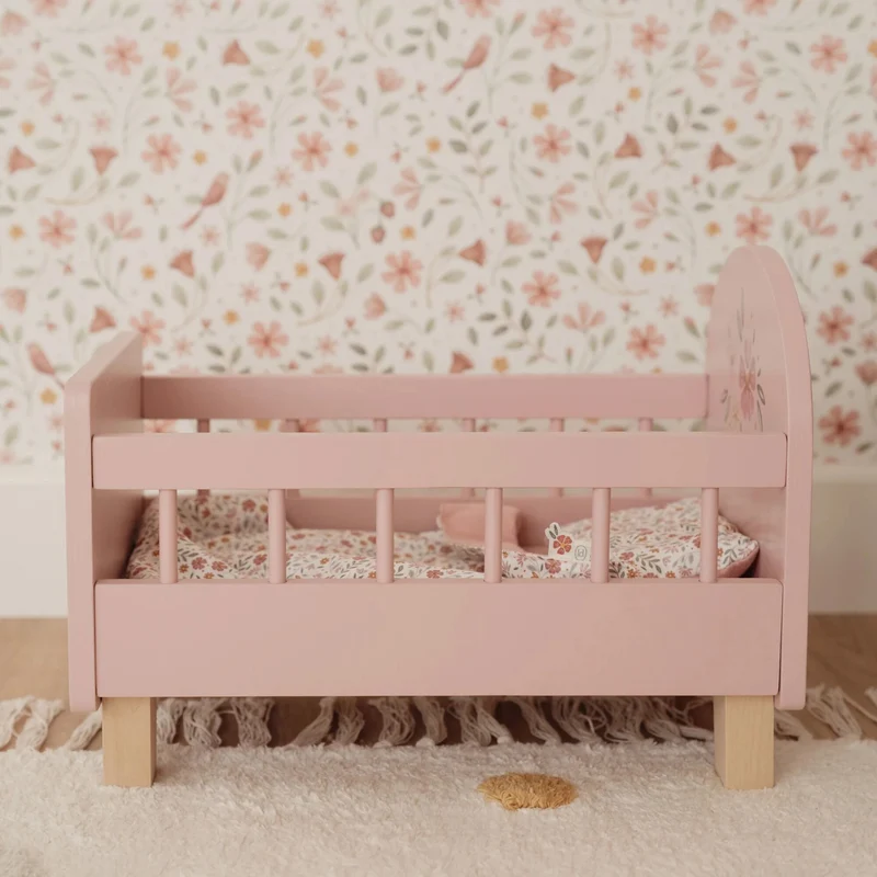 Houten poppenbedje - Roze - Essentials