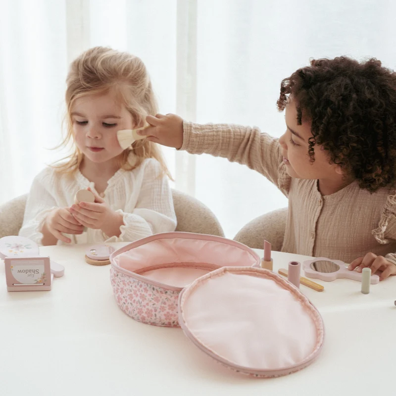 Houten make-up set - Roze