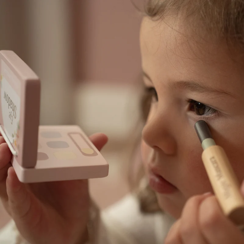 Houten make-up set - Roze