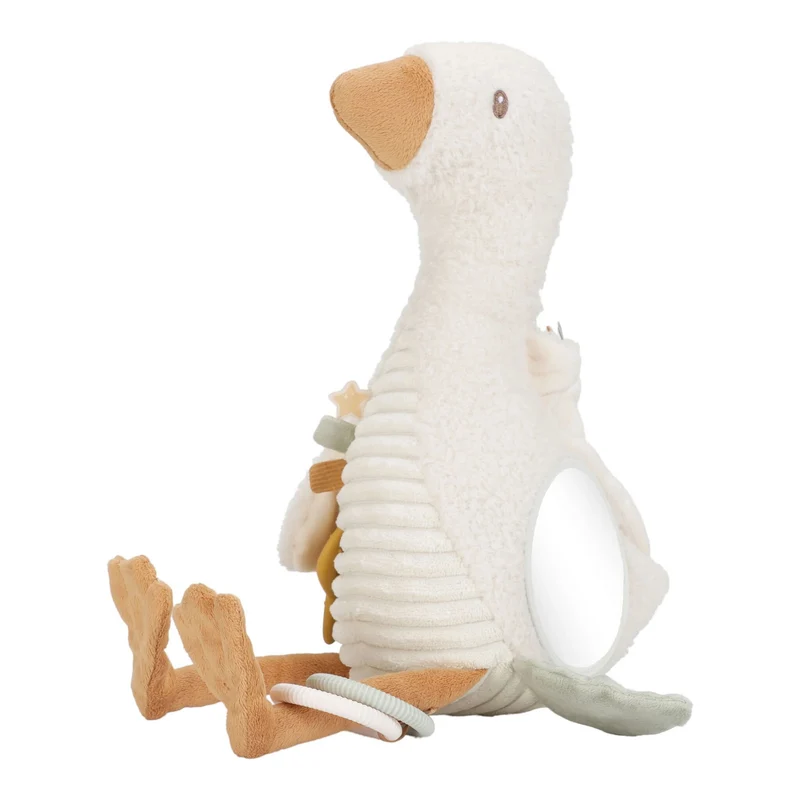 Activiteitenknuffel Gans - Wit - Little Goose