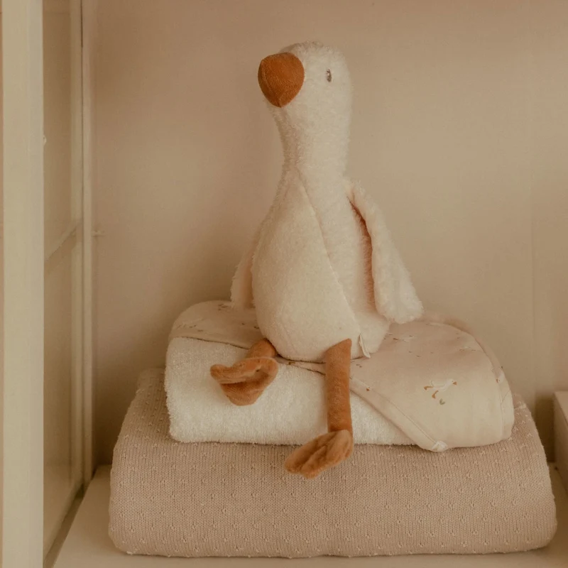 Knuffel Gans 25 cm - Wit - Little Goose