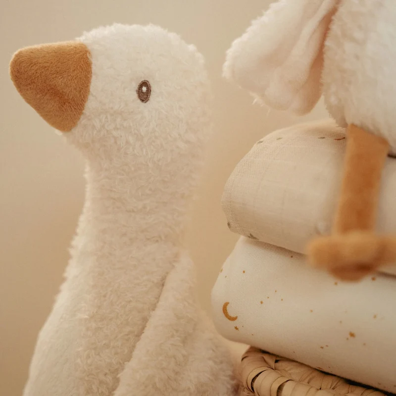 Knuffel Gans 25 cm - Wit - Little Goose
