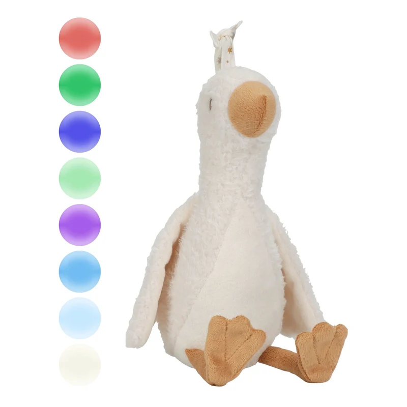 Knuffelgans Licht & Geluid - Wit - Little Goose