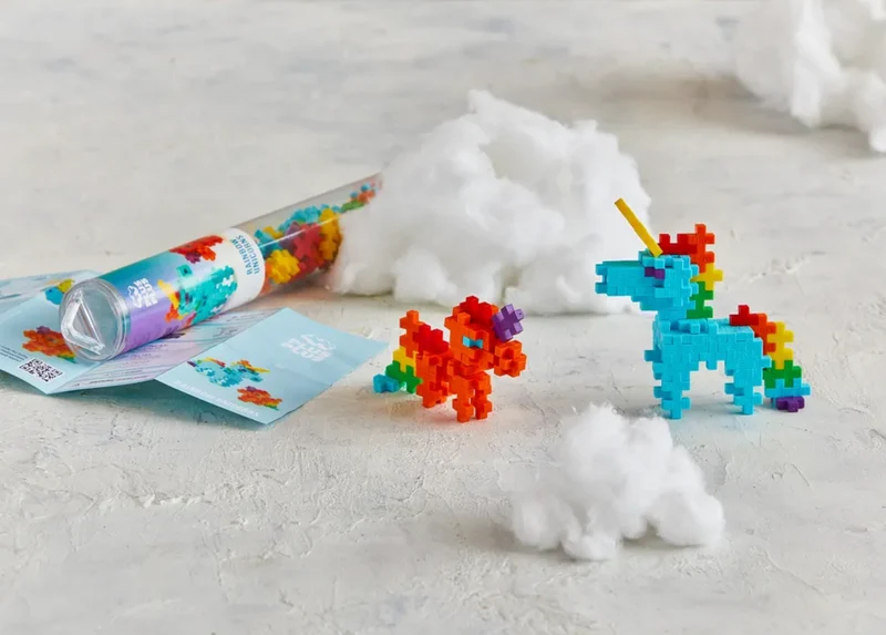 Plus plus | Tube Licorne arc-en-ciel 100 pièces