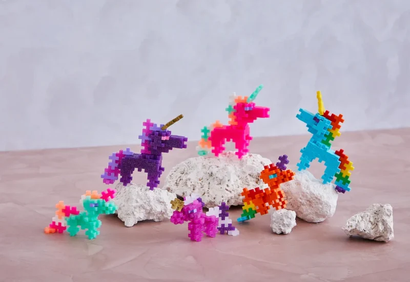 Plus plus | Tube Licorne arc-en-ciel 100 pièces
