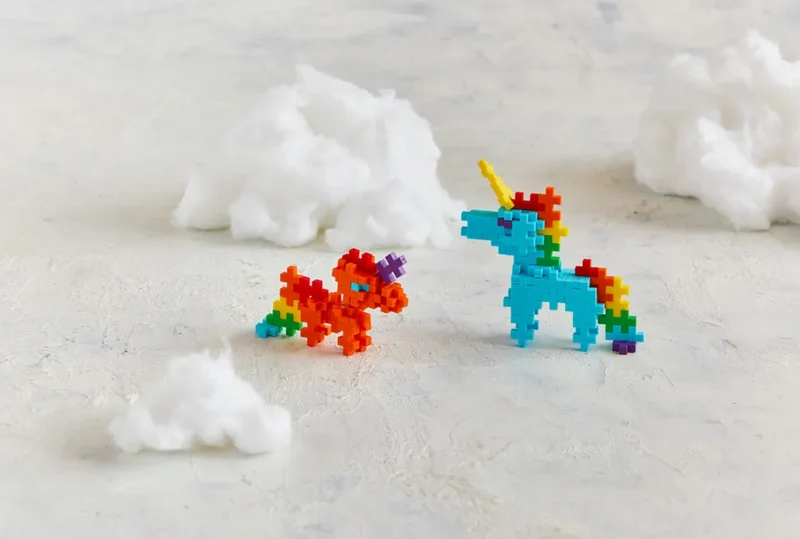 Plus plus | Tube Licorne arc-en-ciel 100 pièces