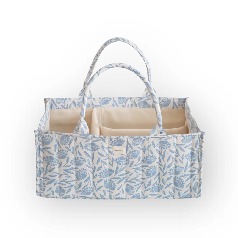 Panier de rangement | Fleurs bleues