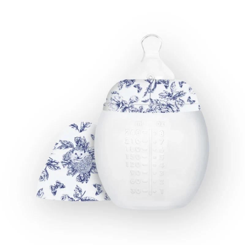 Biberon anti-colique | Toile de Jouy Bleu