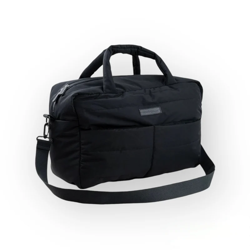 Sac à langer | Noir matelassé