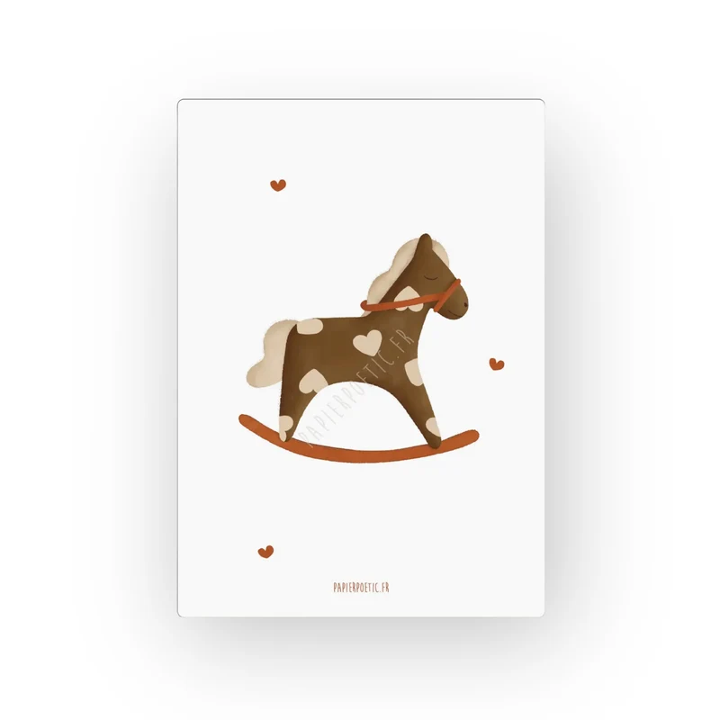Carte | Cheval en bois