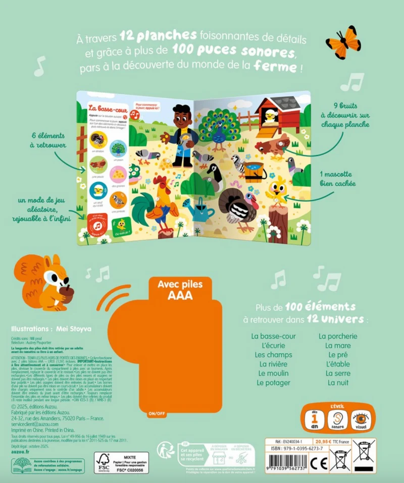 Cherche & trouve des tout-petits Sonore | La ferme