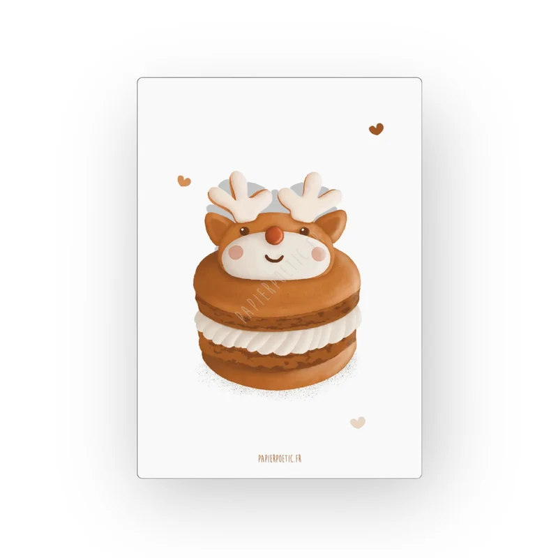 Carte | Macaron renne