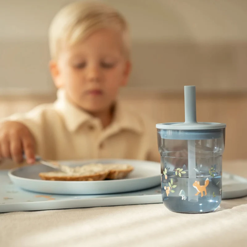 Kinderglas 250 ml Met Rietje Forest Friends