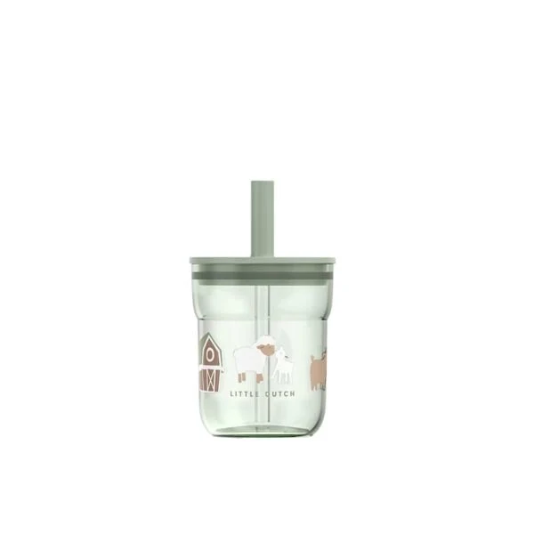 Kinderglas 250 ml Met Rietje Little Farm