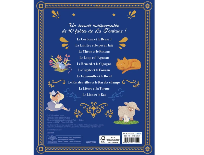 Ma jolie bibliothèque des fables de La Fontaine