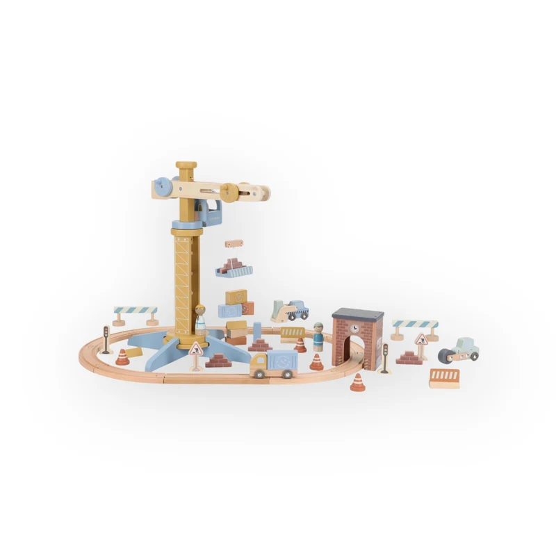 Set grue et chantier de construction
