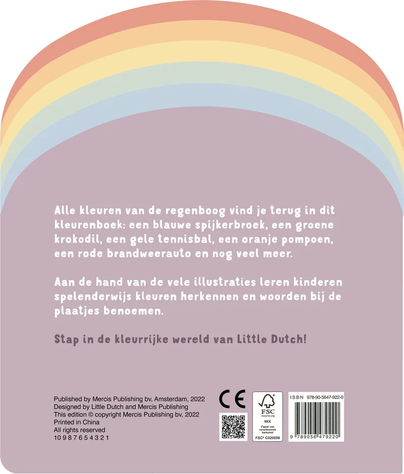 Kinderboek Regenboog Kleurenboek - NL