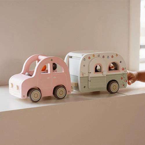 Speelgoed auto met caravan - Meerkleurig - Essentials