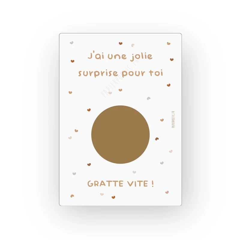 Carte à gratter échographie | Coeurs