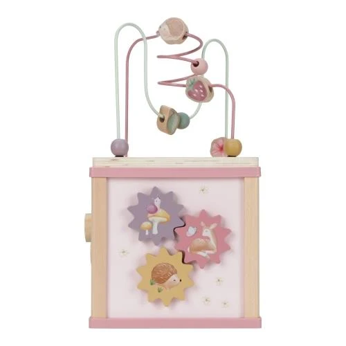Houten activiteitenkubus - Roze - Fairy Garden