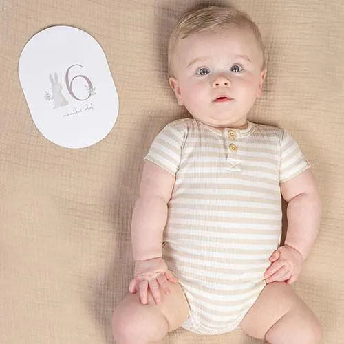 Mijlpaal kaarten - Beige - Baby Bunny - EN