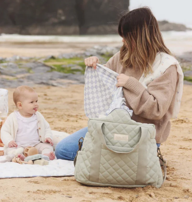 Sac à langer | Matelassé sauge