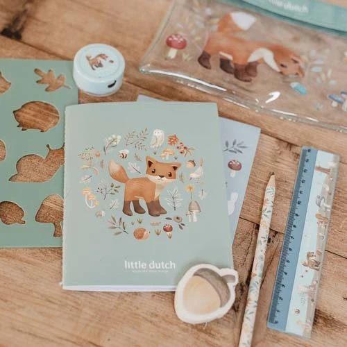 Etui met inhoud - Blauw - Forest Friends