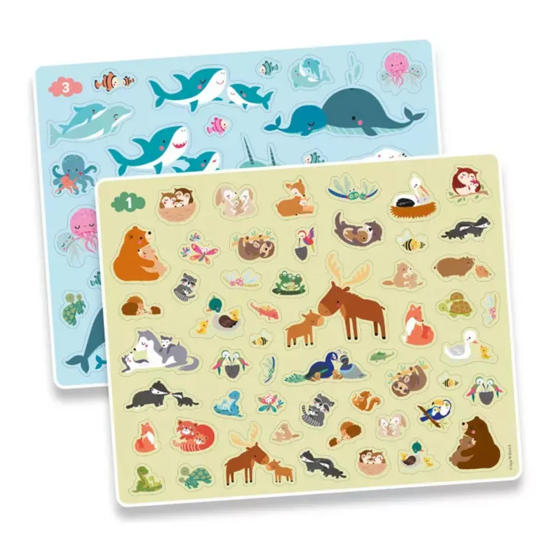 200 autocollants | Bébés animaux