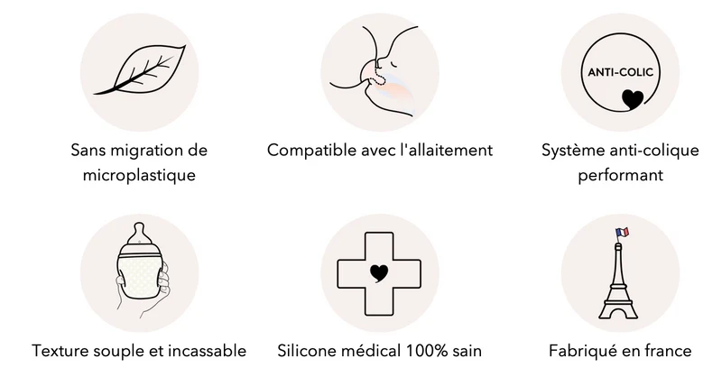 Biberon anti-colique | Sable