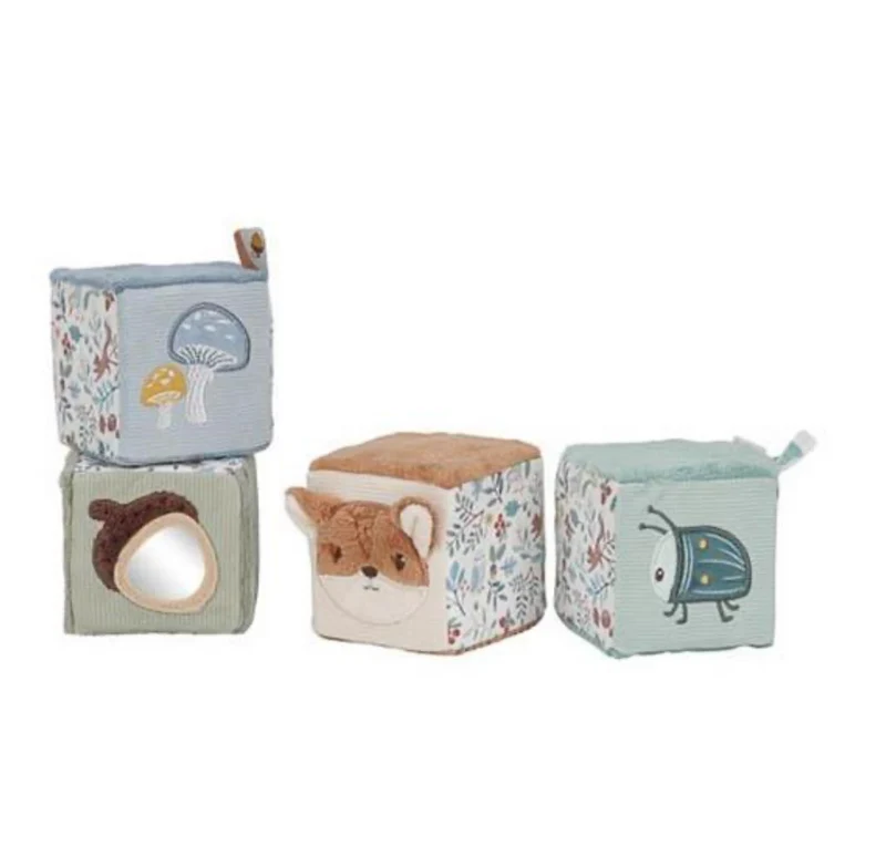 Lot de 4 cubes en tissu | Forest Friends