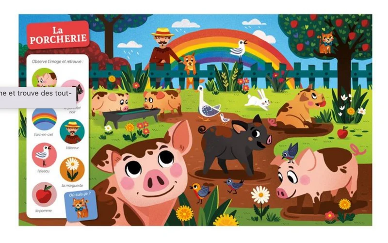 Cherche & trouve des tout-petits | À la ferme