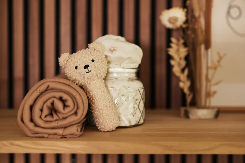 Hochet teddy bear | Biscuit